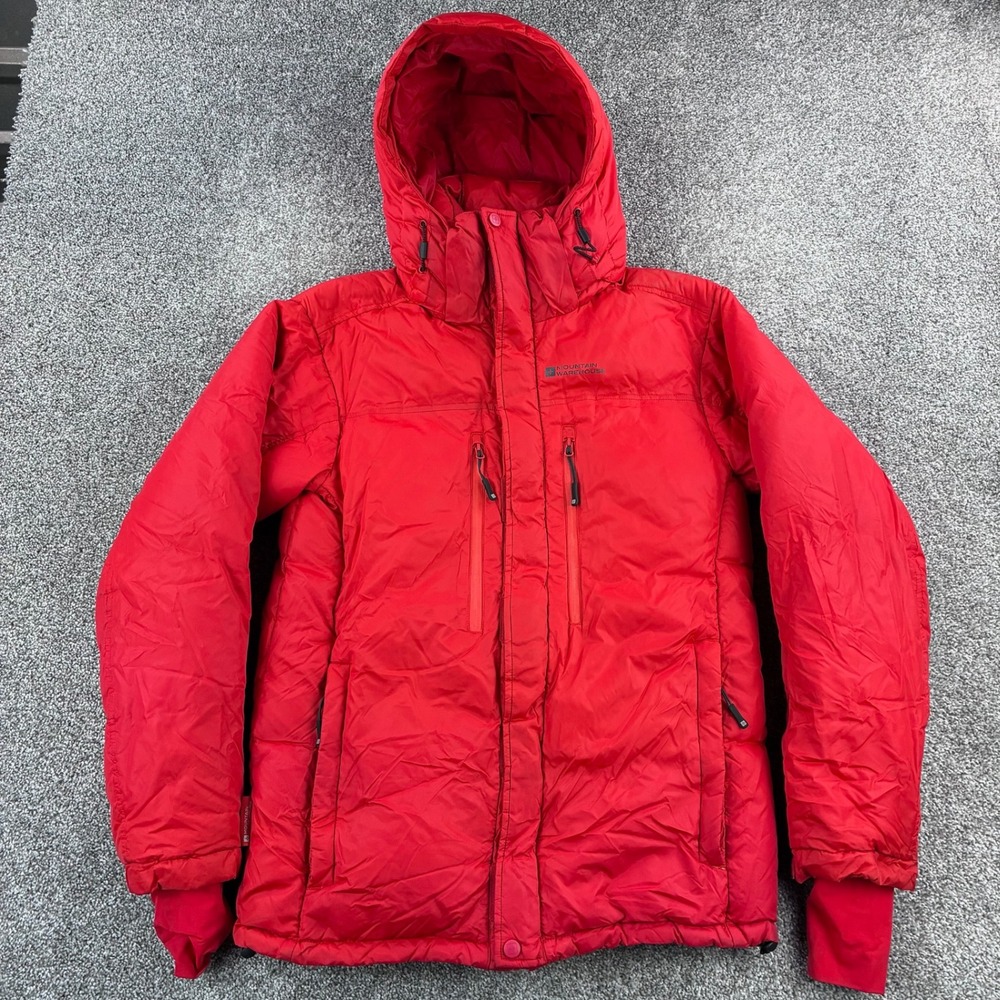 Mountain Warehouse Extreme Crevasse Down Jacket Mens‎ XS Red Padded Insulated